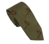 Claudio Lugli Flying Pheasant Country Silk Neck-Tie by Van Buck - Green