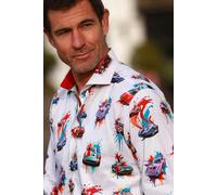 Claudio Lugli Gran Turismo Print Shirt - Large - White