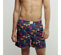 Claudio Lugli Guitar Cotton Poplin Print Boxer Shorts - Navy - Large