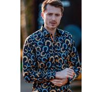 Claudio Lugli Horseshoe Equestrian Print Shirt - Black - Medium
