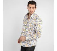 Claudio Lugli Horseshoe Equestrian Print Shirt - White - XXL