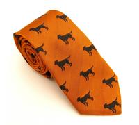 Claudio Lugli Labrador Country Silk Neck-Tie by Van Buck - Orange