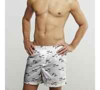 Claudio Lugli Lancaster Bomber Cotton Poplin Print Boxer Shorts - White - XXL