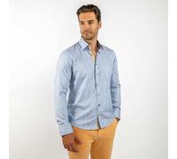 Claudio Lugli Luxury Knitted Classic Jacquard Shirt - Sky - XL