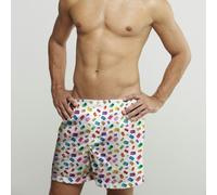 Claudio Lugli Macaroon Cotton Poplin Print Boxer Shorts - White - Small