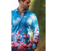 CLAUDIO LUGLI Men's Cl2428 Sky Flamingo in Bright Blue | Size: 2XL CLAUDIO LUGLI Bright Blue 2XL