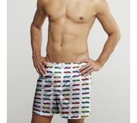 CLAUDIO LUGLI Men's Grand Prix Cotton Poplin Print Boxer Shorts in White | Size: XL CLAUDIO LUGLI White XL