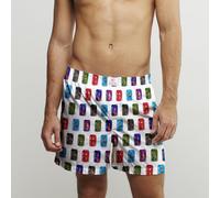 CLAUDIO LUGLI Men's Pepsi Can Pin Up Cotton Poplin Print Boxer Shorts in White | Size: Large CLAUDIO LUGLI White L