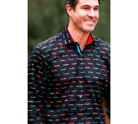 CLAUDIO LUGLI Men's The Ultimate Grand Prix Print Shirt in Black | Size: Medium CLAUDIO LUGLI Black M