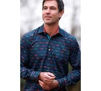 CLAUDIO LUGLI Men's The Ultimate Grand Prix Print Shirt in Navy | Size: 3XL CLAUDIO LUGLI Navy 3XL