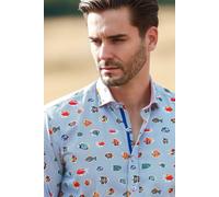 CLAUDIO LUGLI Men's Tropical Fish Print Shirt | Size: XL CLAUDIO LUGLI Multicolor XL