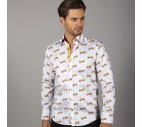 CLAUDIO LUGLI Men's Wwe: Hot Rod Rowdy Roddy Piper Print Shirt in White | Size: Large CLAUDIO LUGLI White L