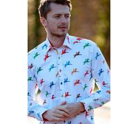 Claudio Lugli Multi Horse Rider Print Shirt - White - Large
