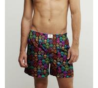 Claudio Lugli Multi Skull Cotton Poplin Print Boxer Shorts - Black - XL