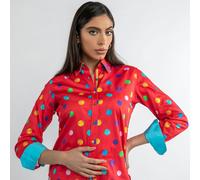 Claudio Lugli Multicolour Polkadot Womens Print Shirt - 12.0 - Red