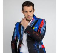 Claudio Lugli PAINT DRIP PRINTED 2 PIECE SUIT - Black - 54 UK/ 64 EU
