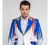 Claudio Lugli PAINT DRIP PRINTED 2 PIECE SUIT - White - 40 UK/ 50 EU