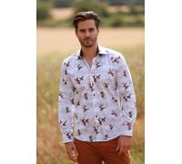 Claudio Lugli Partridges Flying Print Shirt - White - 4XL