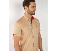 Claudio Lugli Pastel Texture Classic Short Sleeve Shirt - 5XL - Bronze