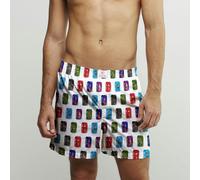 Claudio Lugli Pepsi Can Pin Up Cotton Poplin Print Boxer Shorts - White - XL