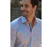 Claudio Lugli Pixel Matrix Print Shirt - 5XL - Sky