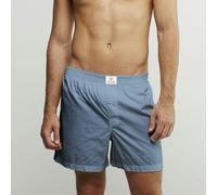 Claudio Lugli Puppytooth Cotton Poplin Print Boxer Shorts - Blue - Medium