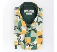 Claudio Lugli Retro Racing Legend Print Shirt - Green - XL