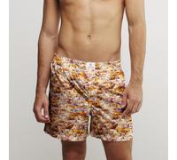 CLAUDIO LUGLI Santorini Cotton Poplin Print Boxer Shorts in Yellow | Size: Small CLAUDIO LUGLI Yellow S