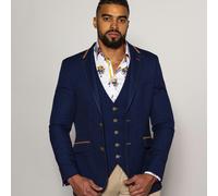 Claudio Lugli Signature Equestrian Jacket with Skull Lining - Navy - 48 UK/ 58 EU