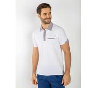Claudio Lugli Signature Polo Shirt with Dogtooth Insert - 4XL - White