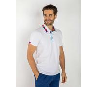 Claudio Lugli Signature Polo Shirt with Marble Insert - Medium - White