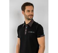 Claudio Lugli Signature Polo Shirt with Pixel Insert - Black - 3XL