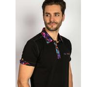 Claudio Lugli Signature Polo Shirt with Smoke Insert - Black - XXL