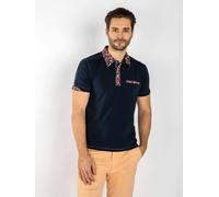 Claudio Lugli Signature Polo Shirt with Stained Glass Insert - Navy - Medium