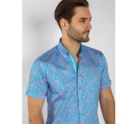 Claudio Lugli Silhouette Ornaments Short Sleeve Shirt - Sky - Large