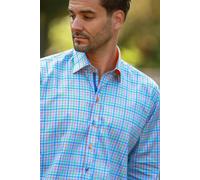 Claudio Lugli Sky Multi Check Print Shirt - Sky - XL
