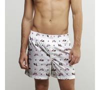 CLAUDIO LUGLI Vespa Cotton Poplin Print Boxer Shorts in White | Size: Small CLAUDIO LUGLI White S
