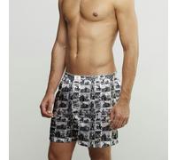 Claudio Lugli Vintage Motor Scenes Cotton Poplin Print Boxer Shorts - Black - Medium