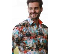 Claudio Lugli Vintage Steam Train Print Shirt - 3XL
