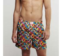 Claudio Lugli Vinyl Abstract Cotton Poplin Print Boxer Shorts - XXL - White