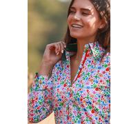 CLAUDIO LUGLI Women's Confetti Paint Splash Print Shirt in White | Size: 10 CLAUDIO LUGLI White 10