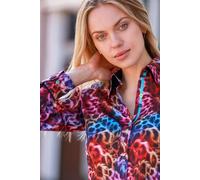 CLAUDIO LUGLI Women's Wildfire Mirage Print Shirt | Size: 10 CLAUDIO LUGLI Multicolor 10