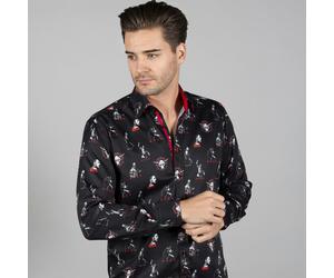 Claudio Lugli WWE: The Rock Icon Print Shirt - Black - XL