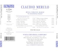 CLAUDIO MERULO: MISSA VIRGINIS MARIE "IN ANNUNTIATONE DOMINI" NEW CD