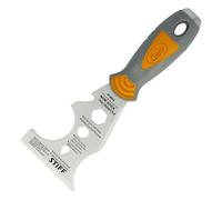 Clauss 14-in-1 Putty Knife Professional-Quality Painter's Tool | Titanium-Bonded Stainless Steel Blade with Non-Stick Coating | Non-Slip, Ergonomic Handle | Ideal for Scraping | 18856
