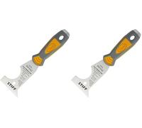 Clauss 6-in-1 Putty Knife in Professional Quality | Titanium Bonded Stainless Steel Blade with Non-Stick Coating | Non-Slip, Ergonomic Handle | Ideal for Scraping | 18732 (Pack of 2)