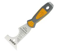 Clauss 6-in-1 Putty Knife in Professional Quality | Titanium Bonded Stainless Steel Blade with Non-Stick Coating | Non-Slip, Ergonomic Handle | Ideal for Scraping | 18732