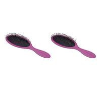 Clauss Wash&Brush Hairbrush, with Soft Touch Handle, Green/Black x (Pack of 2)