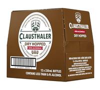 Clausthaler Dry Hopped Alcohol Free Beer - Case 12 x 330ml, <0.5% Bottles | Unfiltered Lager | Vegan, Low Calorie | Ingredients: water, barley, malt & hops