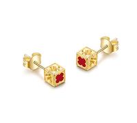 Clavicle Necklace Female Sterling Silver Student Love Four-Leaf Stud Earrings